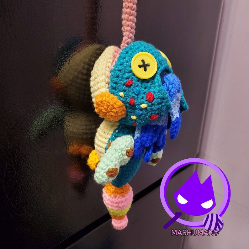 Pukei-Pukei Weapon Pendant | 17" Actual Sized | MHW | Chibi Plush | Amigurumi | Made To Order
