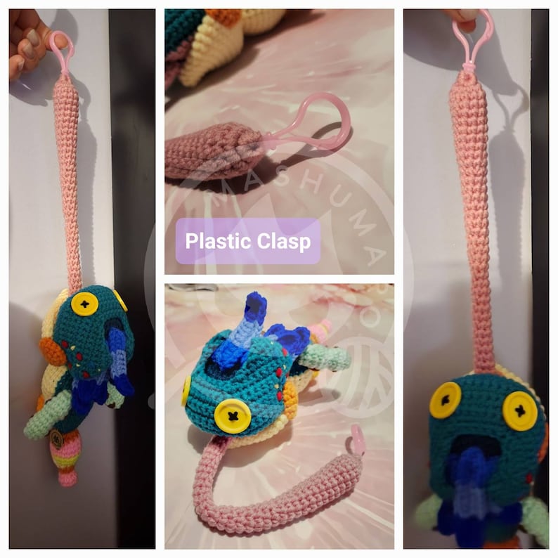 Pukei-Pukei Weapon Pendant | 17" Actual Sized | MHW | Chibi Plush | Amigurumi | Made To Order