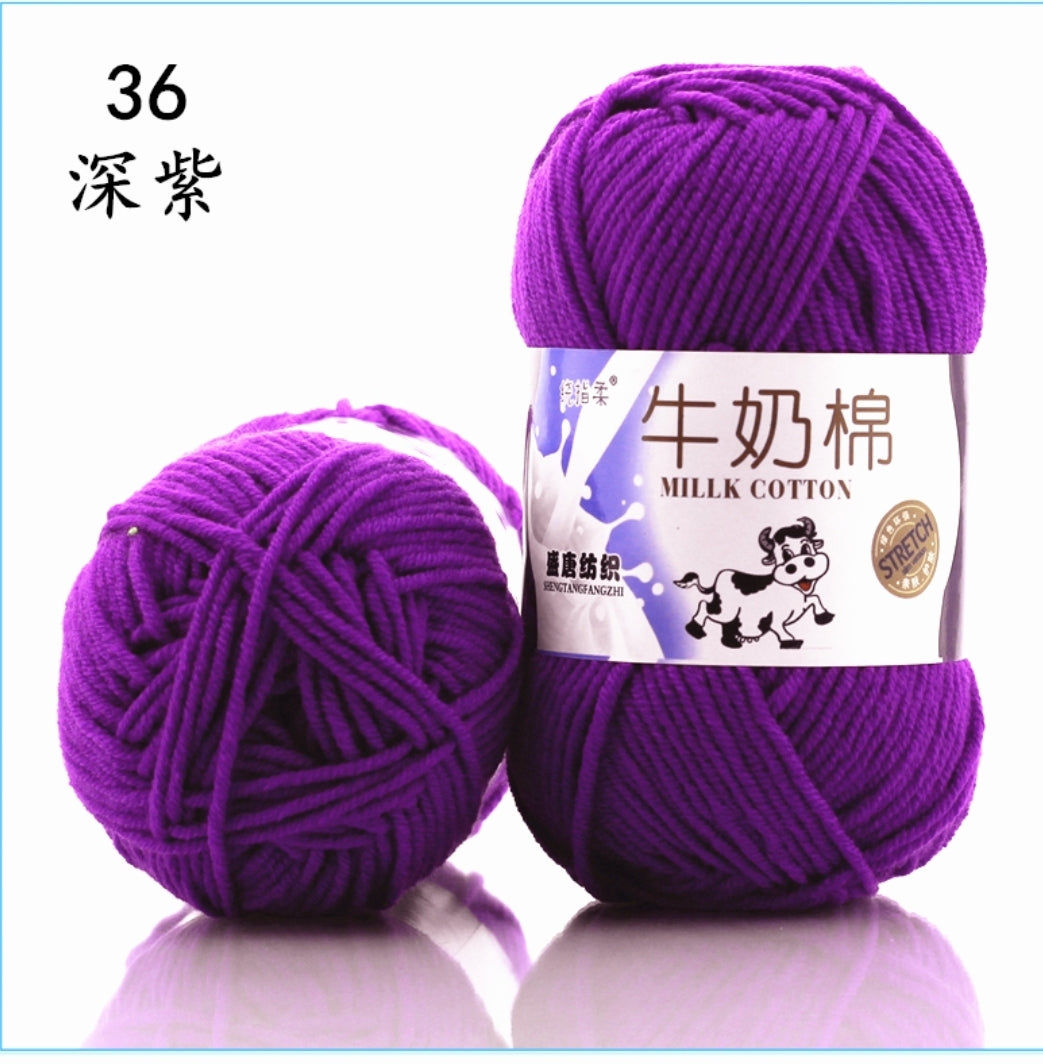 SEWACC 5 Rolls Multi Colored Yarn Milk Yarn Wool Knitting Yarn Cotton Yarn  for Knitting Crochet Thread Cotton Yarn Sewing Thread Yarn Gradient Yarn