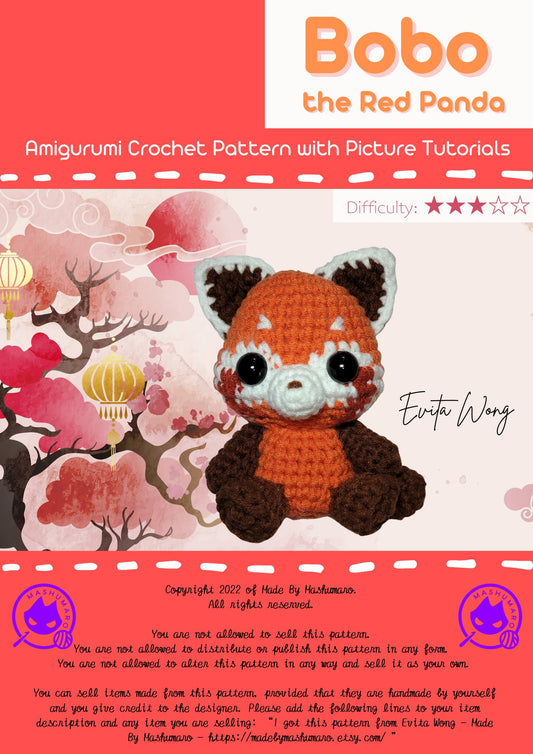 Amigurumi Pattern: Bobo The Chibi Red Panda